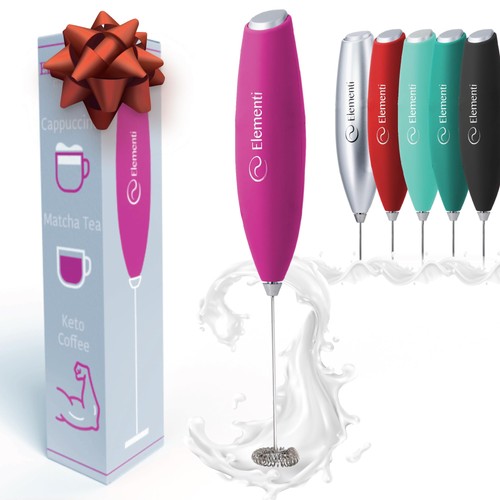 Pink electric handheld matcha - handheld,